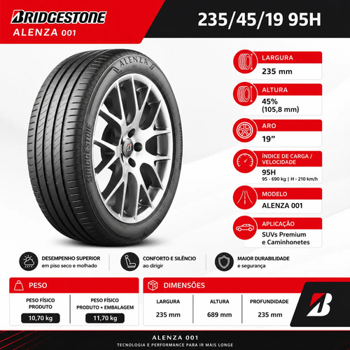 235/45/19 USA BRIDGESTONE ALENSA 001 95H